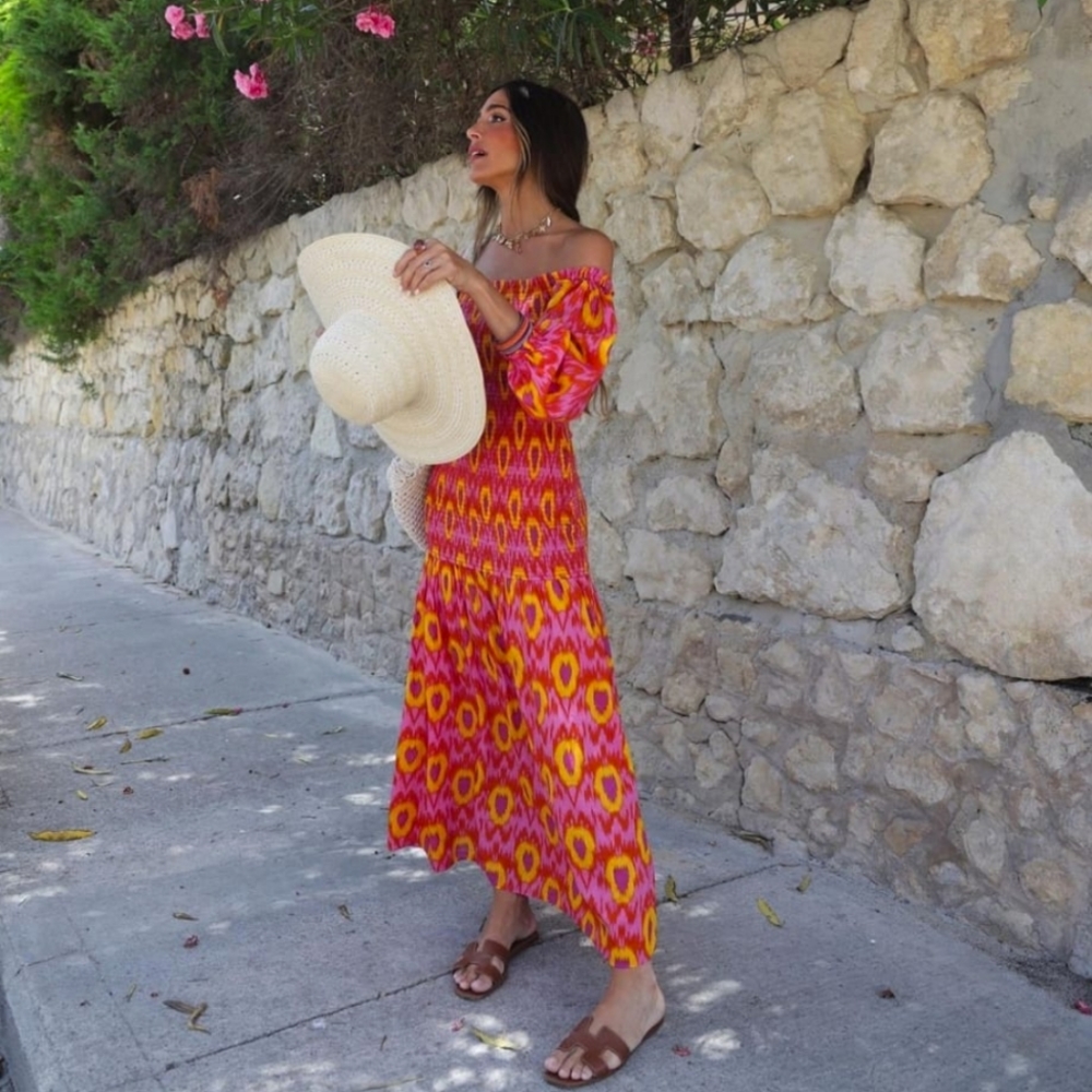 ZARA * BOHO PRINTED MIDI DRESS - Picture 6 of 16